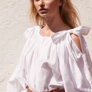 Free People shoulder tie top